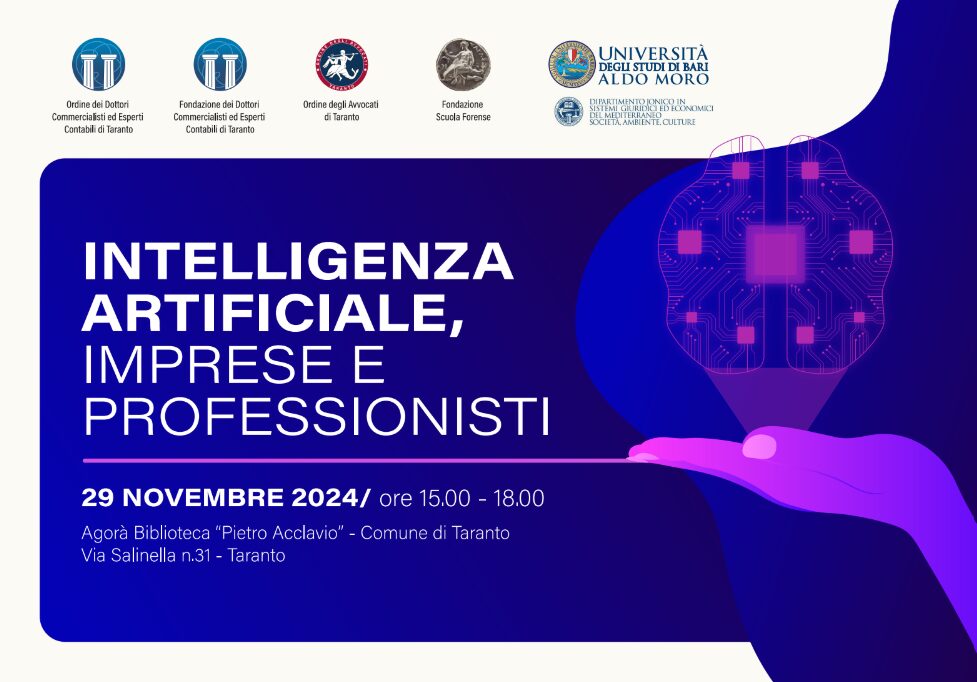 “Intelligenza artificiale, imprese e professionisti”: una occasione di confronto tra professionisti esperti del settore su etica, innovazione e futuro del lavoro